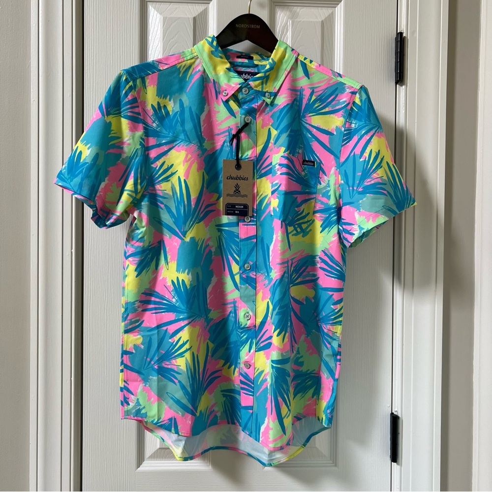 Chubbies Men's Plant Be Tamed Button Down Shirt NWT Size M